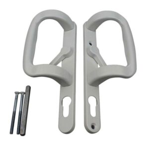Sliding Patio Door Handles White  XL with Keyhole Lock