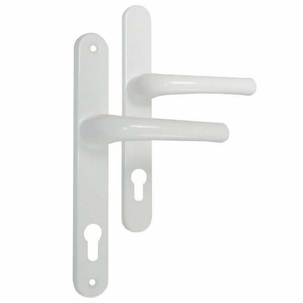 White UPVC External Door Handle Ellbee 210mm