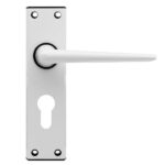 Door Handles Ellbee White Eurolock
