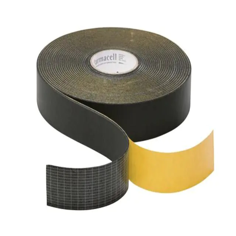 Insulation Lagging Tape, Armaflex Pipe 50mm x 3mm x 15m Black Foam Class O