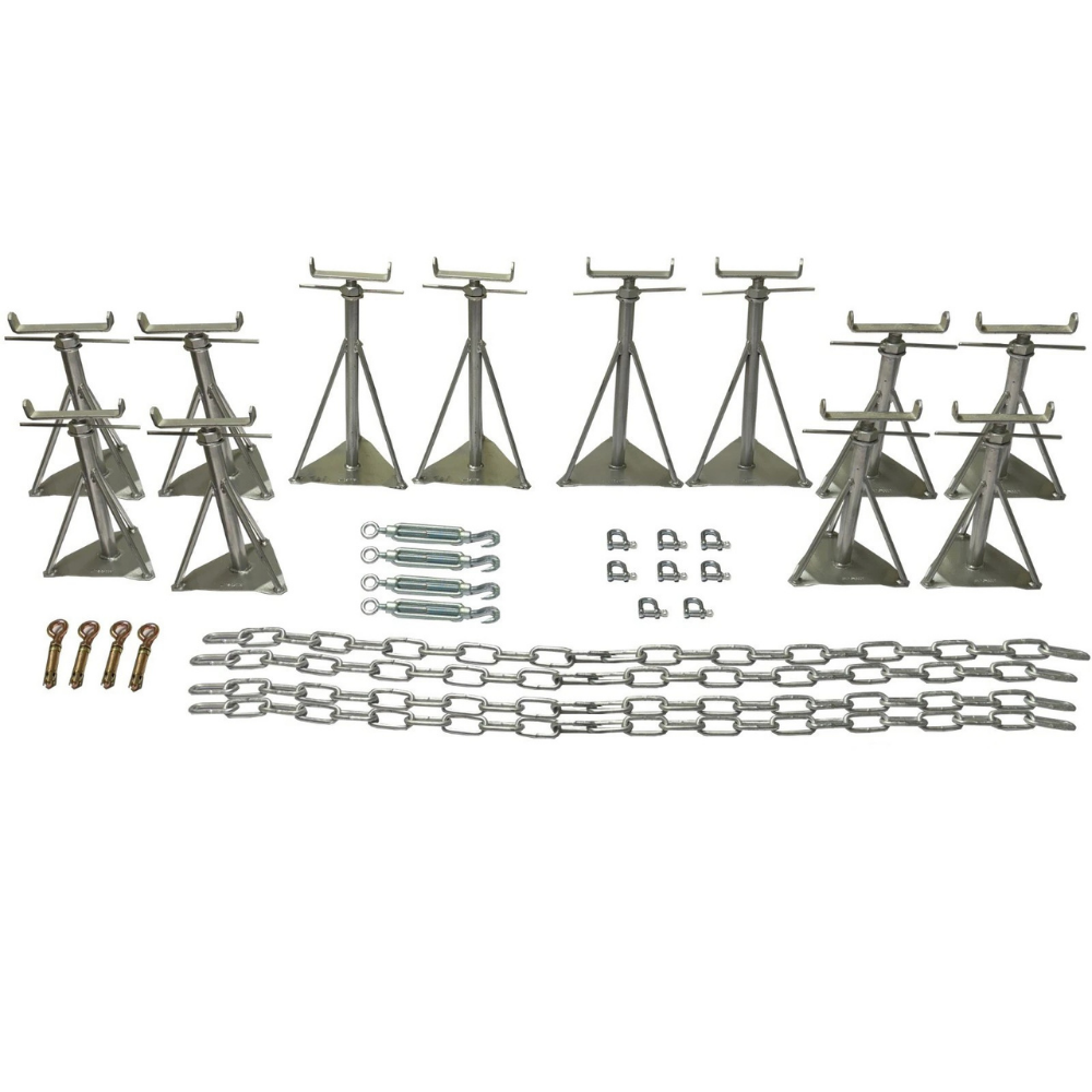 Siting Kit for Concrete Base with 12 Axle Pack Secure Caravan Installation
