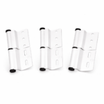 Door Hinge Left Hand White Ellbee Set of 3