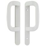 Sliding Inline Patio Door Handles XL Locking Plain Version White