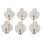 Thetford Straight Knobs Gloss Nickel (Pack of 6)