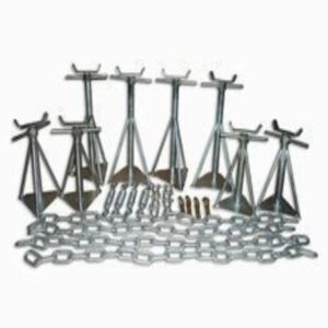 Siting Kit for Concrete Base with 8 Axle Pack - Secure Caravan Installation