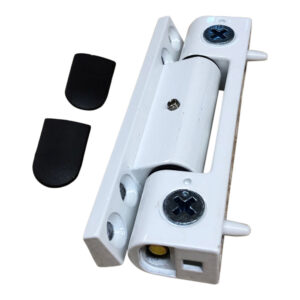 Door Hinge White Neon Butt Angled 100mm