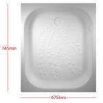 Mini Keswick Shower Skin 675mm x 785mm White