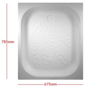Mini Keswick Shower Skin 675mm x 785mm White